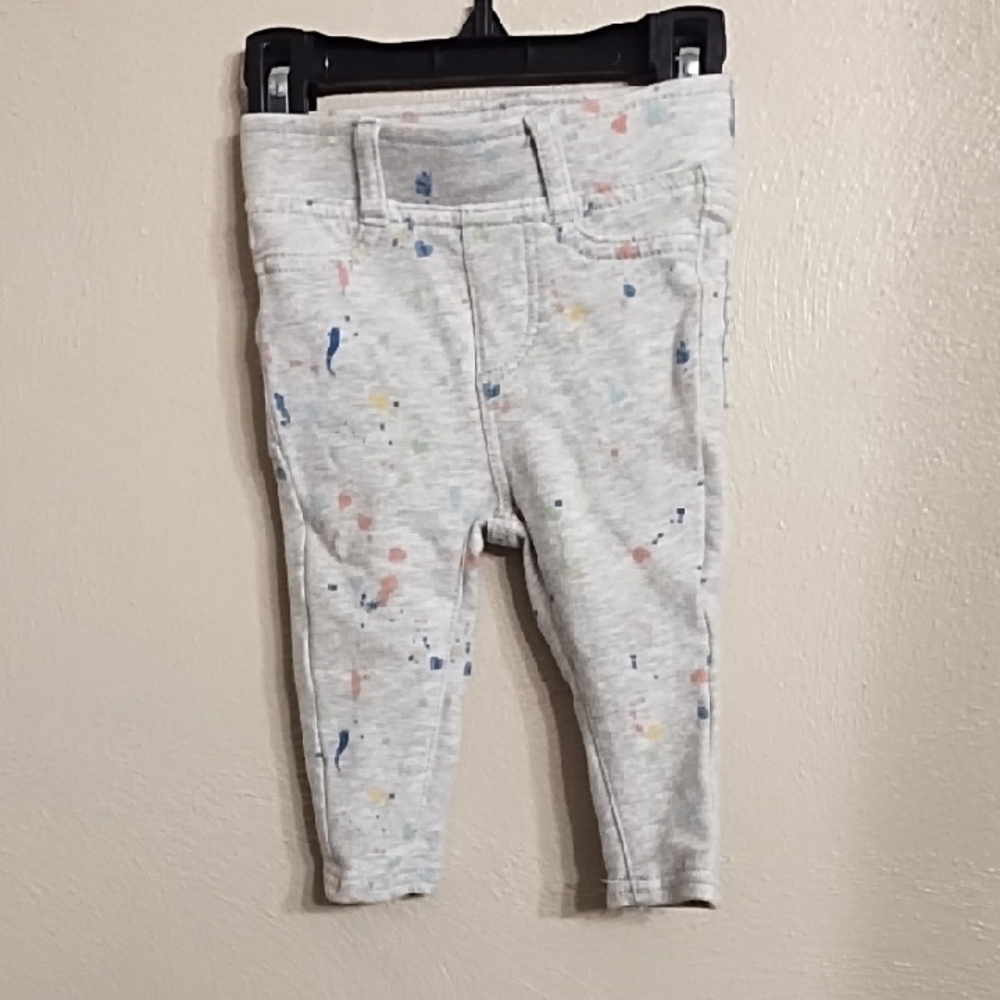 Levi's Gray Leggings Artistic Design